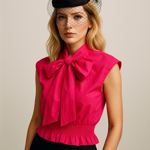 Top zara rosa - rosa, fiocco