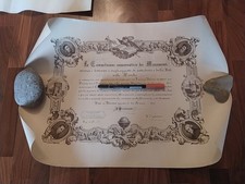 PESARO COMMISSIONE CONSERVATRICE MONUMENTI MARCHE ATTESTATO NOMINA 1870