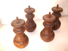 4 Piedi antichi in legno noce