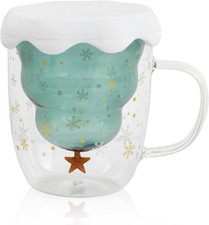 Tazze Di Natale, Tazza Mug Da The, Bicchieri Da Caffè a Doppia Parete, Tazza Di 