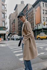 NWT ZARA BASIC SOFT COAT BROWN