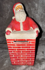 Antique Chalkware Santa Bank