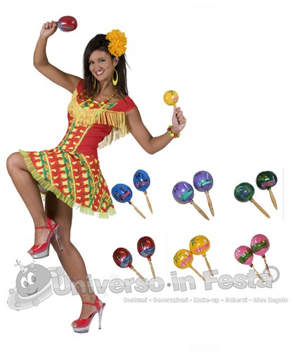 Maracas legno festa - in,