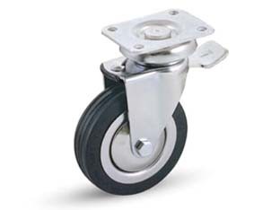 Ruote forcella gomma con - in,