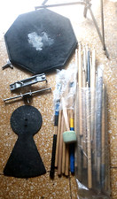 Lotto Vintage drums percussioni batteria bacchette pad arm part aste molto usato