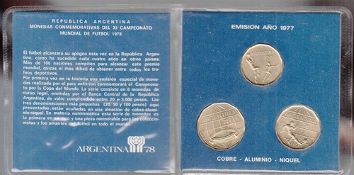 1978 argentina set monete - argentina, 78