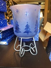 Rara lampada vintage Nikko Winter Wonderland blu smerigliato uragano Deb Mores