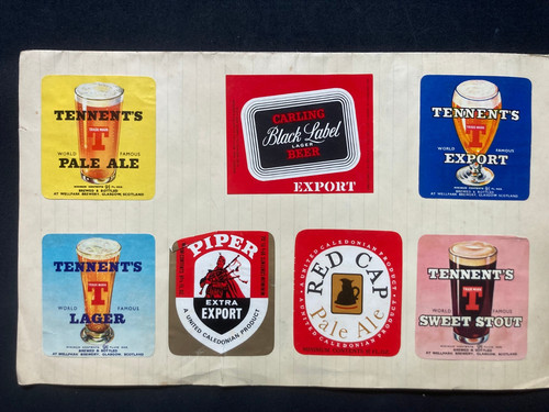 Vintage beer bottle - bottle, labels