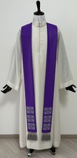 Stola sacerdotale viola lana