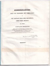 1845? Vicenza Minotto uso economico dei combustibili forza motrice carbone