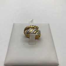 ANELLO da Donna fascia stretta con diamanti e oro giallo 18 KT RE09