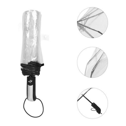 Ombrello trasparente portatile - trasparente,