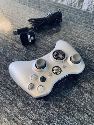 Manette sans fil silver xbox - manette,