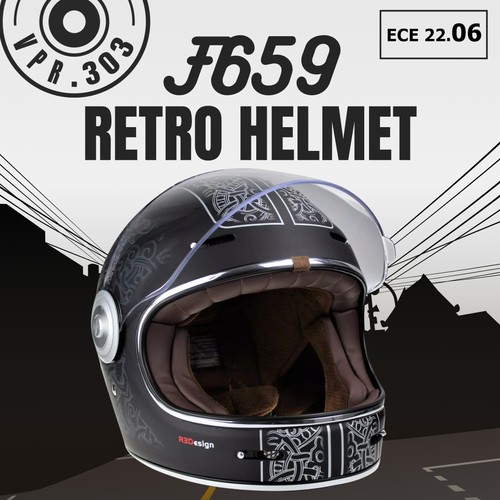 Casco integrale moto epoca - casco,