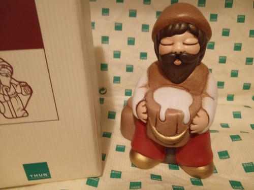 Mungitore mucca blu presepe - di,