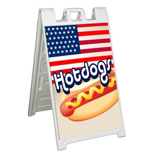 Hotdogs signicade 24x36 aframe - hotdogs,