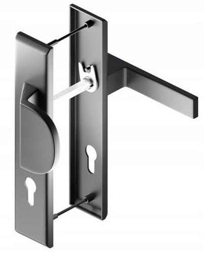 Set maniglia porta nera - , opaca