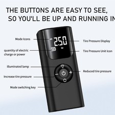 Compressore Aria 150 PSI Gonfiatore Pneumatici Pompa Aria Adatto Auto Moto Bici Pneumatico PortablehW