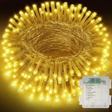 Realky Luci Albero di Natale a Batteria, 21M 210LED Luci Natalizie da Esterno ed