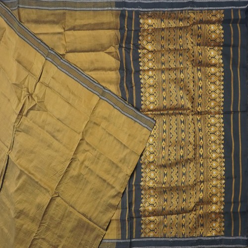 Sari vintage marrone 100 seta - sari,