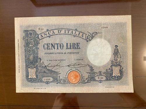 Banconota lire 100 azzurrino - 100,