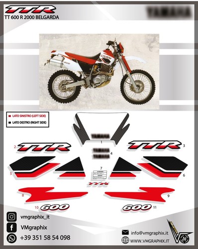 Adesivi ttr 600 2000 tt600r - 600,