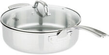 Viking Padella per Salsa 3 Strati Acciaio Inox Finitura Specchio con Coperchio in Vetro 5,25 Qt NUOVA