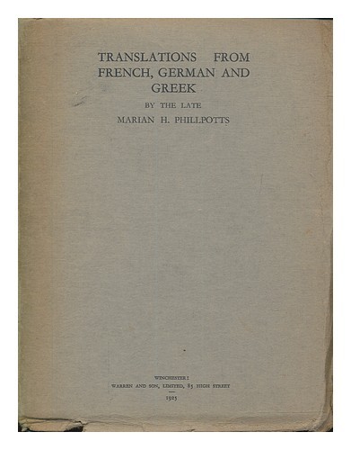 Phillpotts marian traduzioni - phillpotts,,
