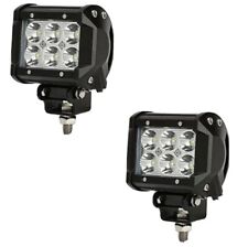 Coppia Fari SUPPLEMENTARE PROFONDITA  12V 24V 18W 6 LED  Completi Di Staffa