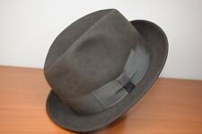 CAPPELLO BORSALINO BOMBETTA IN FELTRO, GRIGIO, MISURA 4, UNISEX VINTAGE
