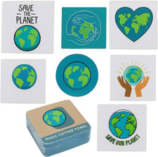 - Set Da 6 Asciugamani Magici, Adatti Come Regalo per Feste Di Compleanno, 100% 