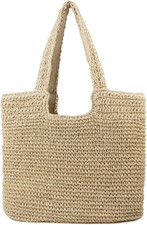 Borse Tote in Paglia per Donna Grande Borse a Spalla Da Spiaggia in Paglia Stile