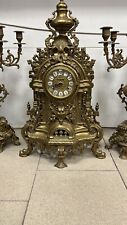 set candelabro e orologio Ottone Originale