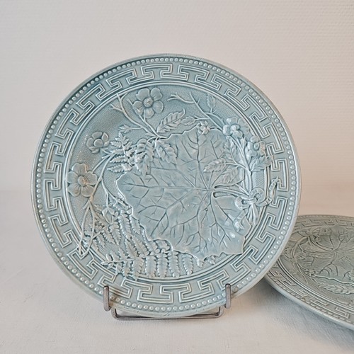 Assiettes barbotine ancienne - assiettes,