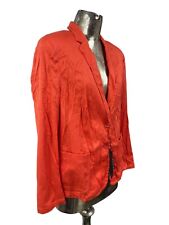 Giacca cappotto Bianca taglia 20 NUOVO donna arancione cotone bottoni tasche EU48 RRP £125