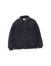 NORTH SAILS giacca uomo militare imbottita UK 40 grande blu navy cotone AH01