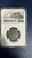 1940 R XVIII NGC originale - Italia seconda guerra mondiale moneta 1 lira #56921B