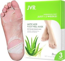 Maschera Esfoliante Piedi, 3 paia JVR Acido Lattico Maschere Peeling Feet, ripar