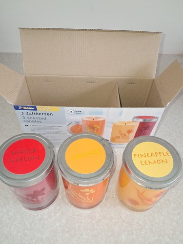 Set tre candele profumate