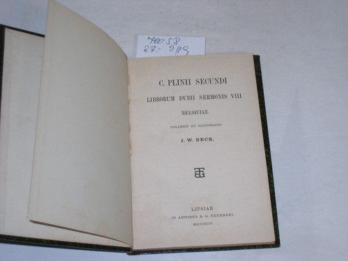 Plinius plinii secundi - plinius:c.,