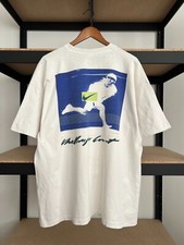 T-shirt bianca tennis vintage anni 90 Nike Challenge Court Andre Agassi taglia XL