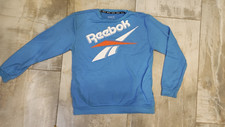 Felpa Reebok azzurra taglia 15/16 anni. Stile anni '90 logo grande centrale