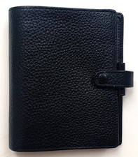 Filofax Pocket Finsbury Vintage Organizer Timer Pelle Nero 11,5x14,5 cm TOP