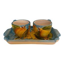 Tazzine Caffè Set Tete a Tete Ceramica di Vietri Dipinta a Mano Amalfi Coast