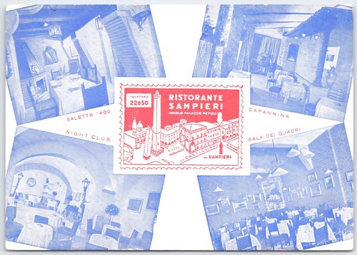 Cartolina epoca ristorante - d'epoca,