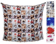 Plaid Coral Pile Morbido Caldo Singolo Una Piazza e Mezza Matrimoniale Fantasie