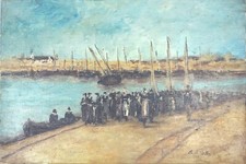 Marine  huile sur toile