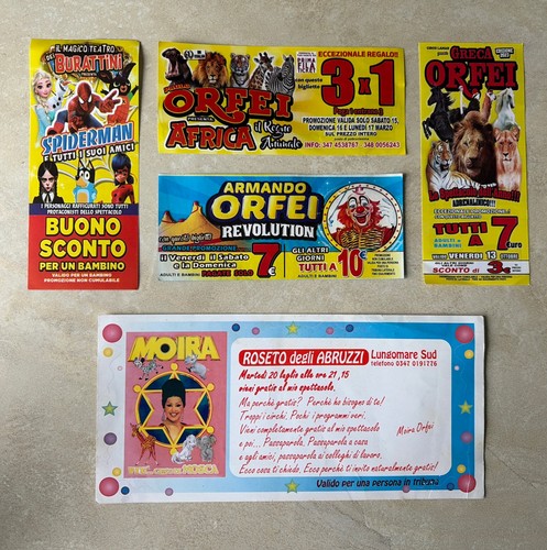 Lotto biglietti invito circo - circo,