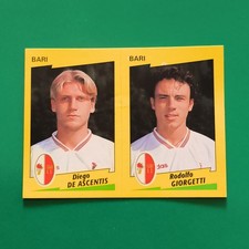 DIEGO DE ASCENTIS E RODOLFO GIORGETTI FIGURINA PANINI CALCIATORI 1996 - 97 Bari