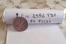 Lire 1954 rotolino fdc - lire,